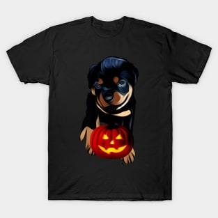 Happy Rottweiler Halloween T-Shirt